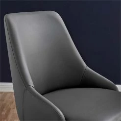 Deals 😍 Modway Designate Faux Leather Upholstered Office Swivel Chair In Black And Gray 🔔 -Deals Writing Desks Store 2127342 7 L
