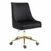 Best deal 🔔 Meridian Furniture Karina Swivel Adjustable Black Velvet And Gold Office Chair 😉 -Deals Writing Desks Store 2129616 9 L