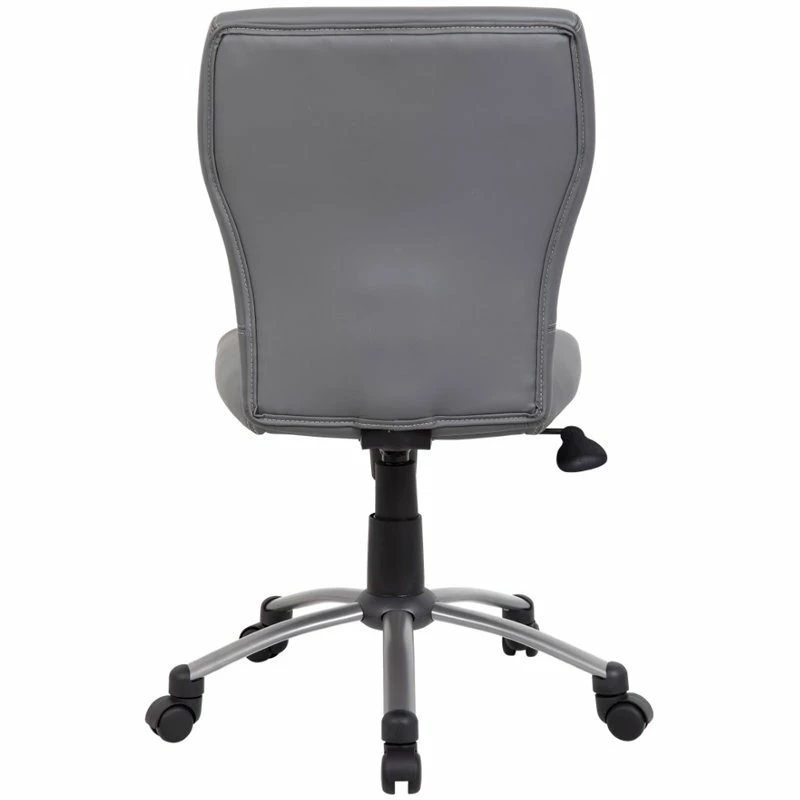 Budget ⭐ Boss Office Products Boss Office Tiffany Faux Leather Upholstered Office Swivel Chair In Gray ⭐ 6 Budget ⭐ Boss Office Products Boss Office Tiffany Faux Leather Upholstered Office Swivel Chair In Gray ⭐ - Image 4