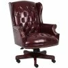 Coupon ✔️ Boss Office Products Boss Office Traditional High Back Faux Leather Tufted Executive Chair In Oxblood 🧨 -Deals Writing Desks Store 2129830 L