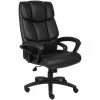 Promo ❤️ Boss Office Products Boss Office Top Grain Leather Tufted Spring Tilt Executive Swivel Chair In Black 🌟 -Deals Writing Desks Store 2129831 L