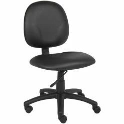 Coupon 🧨 Boss Office Products Boss Office Faux Leather Upholstered Wide Seat Office Swivel Chair In Black 😉