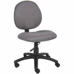 Deals 💯 Boss Office Products Boss Office Fabric Upholstered Wide Seat Office Swivel Chair In Gray 🛒