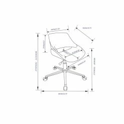 Promo ✔️ Simpli Home Malden Adjustable Swivel Fabric Executive Office Chair In Gray 🌟 -Deals Writing Desks Store 2134542 7 L
