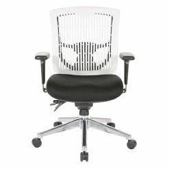 Best Sale 😍 Office Star Contoured White Plastic Back Manager's Chair 🥰 -Deals Writing Desks Store 2154570 1 L