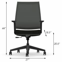 Best deal 🔔 Bowery Hill 20.5" Modern Metal And Fabric Mesh-Back Task Chair In Dove Gray 💯 -Deals Writing Desks Store 2155732 1 L