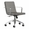 Cheap 🛒 Bowery Hill 21.5" Modern Metal And Fabric Task Chair With Wraparound Arms In Ash 🛒 -Deals Writing Desks Store 2155738 L