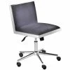 Buy 👏 Uptown Club Castle Transitional Velvet Office Swivel Chair In Charcoal ⭐ -Deals Writing Desks Store 2155842 L