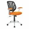 New 🎁 OSP Home Furnishings Screen Back Chair With Orange Mesh Fabric And Silver 🧥 Coated Arms And Base 🎁 2 New 🎁 OSP Home Furnishings Screen Back Chair With Orange Mesh Fabric And Silver 🧥 Coated Arms And Base 🎁 -Deals Writing Desks Store 2157898 L
