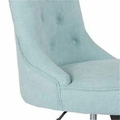 Wholesale 🔥 OSP Home Furnishings Hannah Tufted Office Chair In Mint Blue Fabric With Grey Wood Base 👏 -Deals Writing Desks Store 2157952 4 L