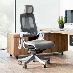 Discount 🥰 Techni Mobili LUX Ergonomic Executive Chair - Grey 🌟 -Deals Writing Desks Store 2159166 1 L
