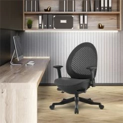 Buy 😀 Techni Mobili Deco LUX Executive Office Chair - Black 😀 -Deals Writing Desks Store 2159167 4 L