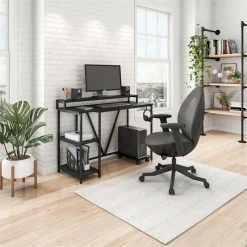 Buy 😀 Techni Mobili Deco LUX Executive Office Chair - Black 😀 -Deals Writing Desks Store 2159167 9 L
