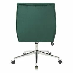 Hot Sale ❤️ OSP Home Furnishings Quinn Office Chair In Emerald Green Velvet With Chrome Base KD 🤩 12 Hot Sale ❤️ OSP Home Furnishings Quinn Office Chair In Emerald Green Velvet With Chrome Base KD 🤩 -Deals Writing Desks Store 2162783 3 L