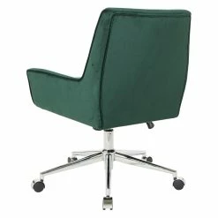 Hot Sale ❤️ OSP Home Furnishings Quinn Office Chair In Emerald Green Velvet With Chrome Base KD 🤩 13 Hot Sale ❤️ OSP Home Furnishings Quinn Office Chair In Emerald Green Velvet With Chrome Base KD 🤩 -Deals Writing Desks Store 2162783 4 L