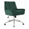 Hot Sale ❤️ OSP Home Furnishings Quinn Office Chair In Emerald Green Velvet With Chrome Base KD 🤩 -Deals Writing Desks Store 2162783 L
