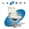 Flash Sale ⌛ La-Z-Boy Office La-Z-Boy Baylor Modern Executive Office Chair White Bonded Leather ⌛