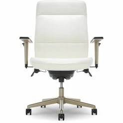 Flash Sale ⌛ La-Z-Boy Office La-Z-Boy Baylor Modern Executive Office Chair White Bonded Leather ⌛ -Deals Writing Desks Store 2169894 23 L