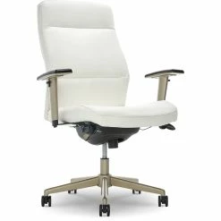 Flash Sale ⌛ La-Z-Boy Office La-Z-Boy Baylor Modern Executive Office Chair White Bonded Leather ⌛ -Deals Writing Desks Store 2169894 24 L
