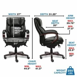 Buy 😀 La-Z-Boy Office La-Z-Boy Bellamy Executive Office Chair Black Bonded Leather 🥰 19 Buy 😀 La-Z-Boy Office La-Z-Boy Bellamy Executive Office Chair Black Bonded Leather 🥰 -Deals Writing Desks Store 2169895 17 L