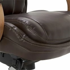 Cheapest 🎉 La-Z-Boy Office La-Z-Boy Harnett Big & Tall Executive Chair Coffee Brown Bonded Leather 🔥 -Deals Writing Desks Store 2169899 20 L