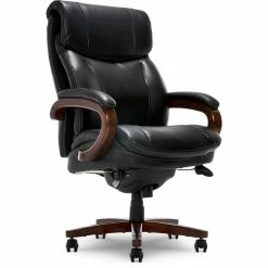 Outlet ❤️ La-Z-Boy Office La-Z-Boy Big And Tall Trafford Executive Office Chair Black Bonded Leather 🤩 -Deals Writing Desks Store 2169900 25 L