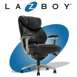 Best deal 😉 La-Z-Boy Office La-Z-Boy Cantania Executive Office Chair Black Bonded Leather 🤩