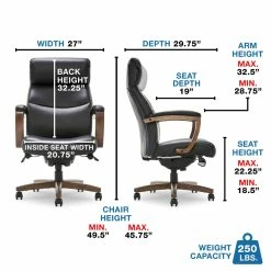 Wholesale 💯 La-Z-Boy Office La-Z-Boy Modern Greyson Executive Office Chair Black 🤩 18 Wholesale 💯 La-Z-Boy Office La-Z-Boy Modern Greyson Executive Office Chair Black 🤩 -Deals Writing Desks Store 2169904 17 L