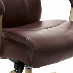New 🛒 La-Z-Boy Office La-Z-Boy Modern Melrose Executive Office Chair Brown Bonded Leather 🔔 -Deals Writing Desks Store 2169907 19 L