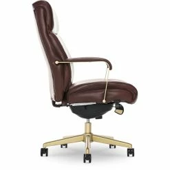 New 🛒 La-Z-Boy Office La-Z-Boy Modern Melrose Executive Office Chair Brown Bonded Leather 🔔 -Deals Writing Desks Store 2169907 24 L