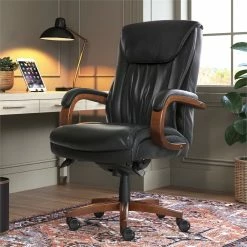 Coupon 💯 La-Z-Boy Office La-Z-Boy Big And Tall Edmonton Executive Office Chair In Black Bonded Leather ❤️ -Deals Writing Desks Store 2170135 40 L