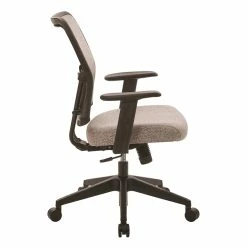 New ✔️ Office Star Deluxe 2 To 1 Mechanical Chair In Latte Fabric With Adjustable Arms 💯 -Deals Writing Desks Store 2195127 1 L