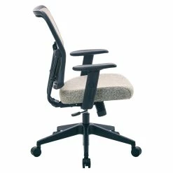 Coupon 🎁 Office Star Deluxe 2 To 1 Mechanical Chair In Gray Fabric With Adjustable Arms 🛒 -Deals Writing Desks Store 2195128 2 L