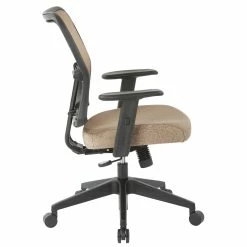Hot Sale 🎉 Office Star Deluxe 2 To 1 Mechanical Chair In Sand Tan Fabric With Adjustable Arms 🛒 -Deals Writing Desks Store 2195129 2 L