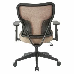Hot Sale 🎉 Office Star Deluxe 2 To 1 Mechanical Chair In Sand Tan Fabric With Adjustable Arms 🛒 -Deals Writing Desks Store 2195129 3 L