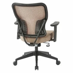 Hot Sale 🎉 Office Star Deluxe 2 To 1 Mechanical Chair In Sand Tan Fabric With Adjustable Arms 🛒 -Deals Writing Desks Store 2195129 4 L