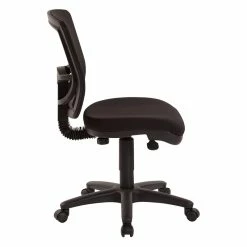 New 🛒 Office Star ProGrid Mesh Back Armless Task Chair With Padded Black FreeFlex Fabric Seat 🌟 -Deals Writing Desks Store 2195263 2 L