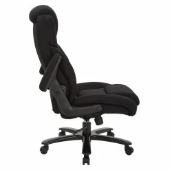 Cheap 😉 Office Star Big And Tall Deluxe High Back Black Fabric Executive Chair With Padded Flip Arms 👍 -Deals Writing Desks Store 2195399 4 L