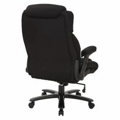 Cheap 😉 Office Star Big And Tall Deluxe High Back Black Fabric Executive Chair With Padded Flip Arms 👍 -Deals Writing Desks Store 2195399 6 L