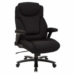 Cheap 😉 Office Star Big And Tall Deluxe High Back Black Fabric Executive Chair With Padded Flip Arms 👍