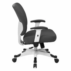 Deals ✨ Office Star White Frame Manager's Chair In Gray Fabric With Padded Mesh Seat And Back 😍 9 Deals ✨ Office Star White Frame Manager's Chair In Gray Fabric With Padded Mesh Seat And Back 😍 -Deals Writing Desks Store 2195635 2 L