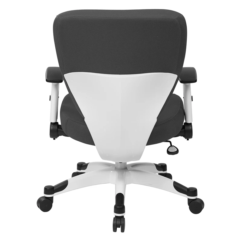 Deals ✨ Office Star White Frame Manager's Chair In Gray Fabric With Padded Mesh Seat And Back 😍 6 Deals ✨ Office Star White Frame Manager's Chair In Gray Fabric With Padded Mesh Seat And Back 😍 - Image 4