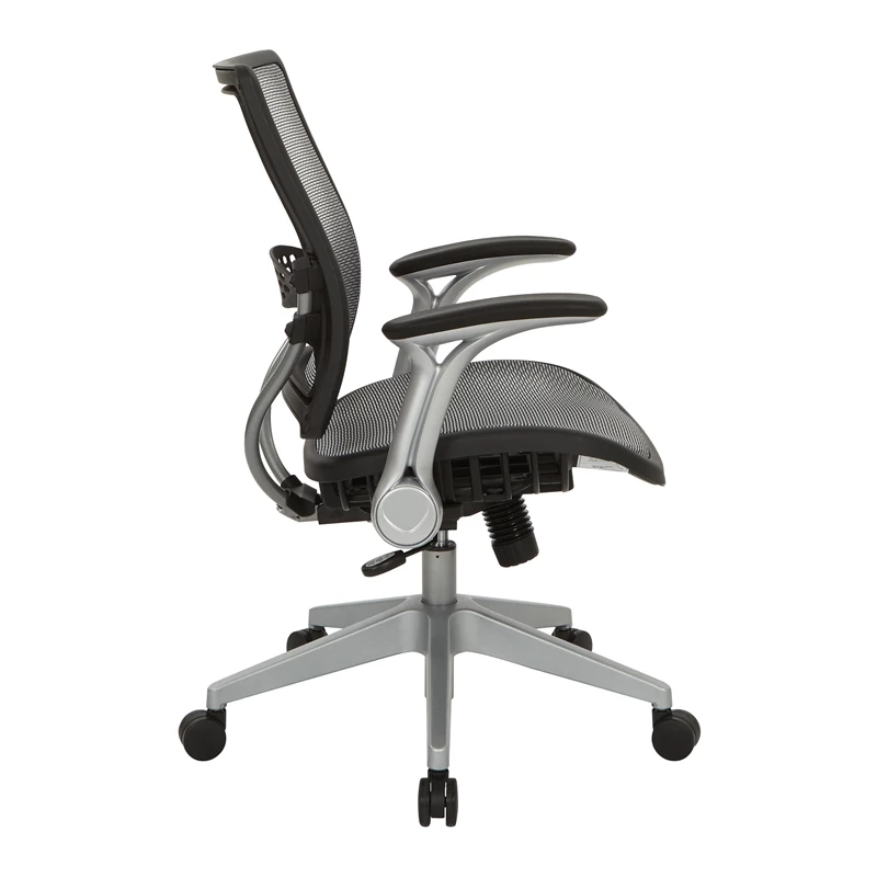 Discount 🎁 Office Star Light Air Grid Back And Seat Manager's Chair In Gray Fabric With Platinum Base 😉 5 Discount 🎁 Office Star Light Air Grid Back And Seat Manager's Chair In Gray Fabric With Platinum Base 😉 - Image 3