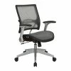 Discount 🎁 Office Star Light Air Grid Back And Seat Manager's Chair In Gray Fabric With Platinum Base 😉 -Deals Writing Desks Store 2195668 L
