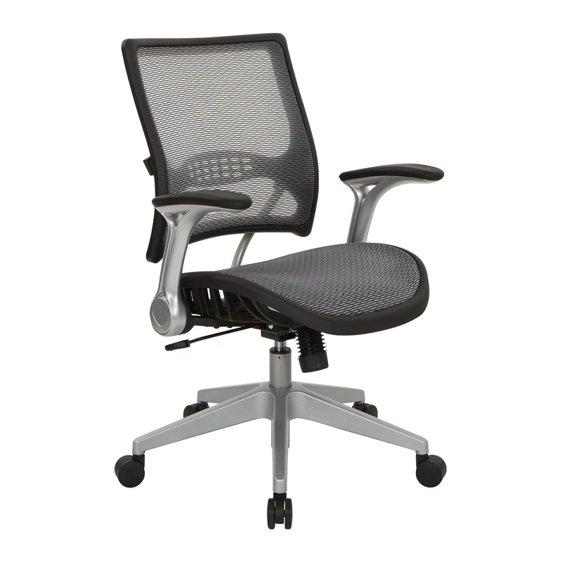 Discount 🎁 Office Star Light Air Grid Back And Seat Manager's Chair In Gray Fabric With Platinum Base 😉 3 Discount 🎁 Office Star Light Air Grid Back And Seat Manager's Chair In Gray Fabric With Platinum Base 😉