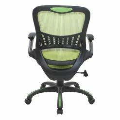 Promo ⭐ Office Star Mesh Seat And Back Manager's Chair In Green Mesh Fabric ✨ -Deals Writing Desks Store 2197430 3 L
