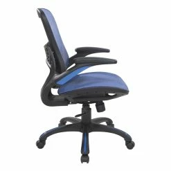 Wholesale 🛒 Office Star Mesh Seat And Back Manager's Chair In Blue Mesh Fabric 😉 -Deals Writing Desks Store 2197431 2 L
