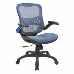 Wholesale 🛒 Office Star Mesh Seat And Back Manager's Chair In Blue Mesh Fabric 😉