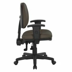 Buy 🌟 Office Star Sculptured Ergonomic Manager's Chair In Dillon Brown Fabric ❤️ -Deals Writing Desks Store 2197434 2 L