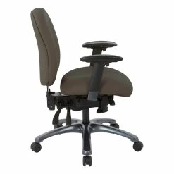 Flash Sale 🌟 Office Star Multi-Function Mid Back Chair With Seat Slider In Brown Fabric 😉 -Deals Writing Desks Store 2199864 2 L
